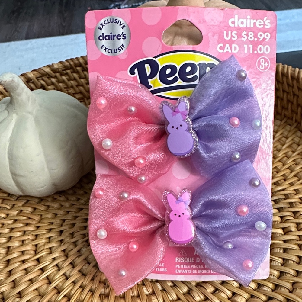 Claire’s Pink/Purple Peeps Hair Bows